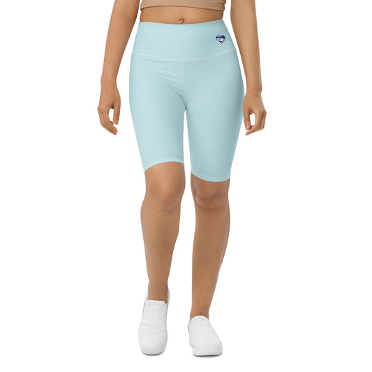 Tiny Heart Biker Shorts - Light Blue