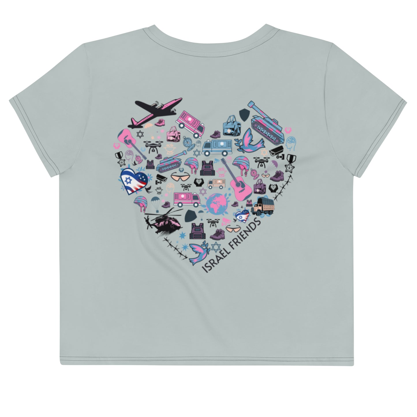 The Heartbeat of Our Mission Arctic Retro Crop Tee