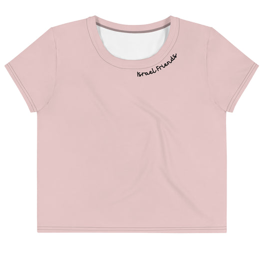 The Heartbeat of Our Mission Retro Blush Crop Tee