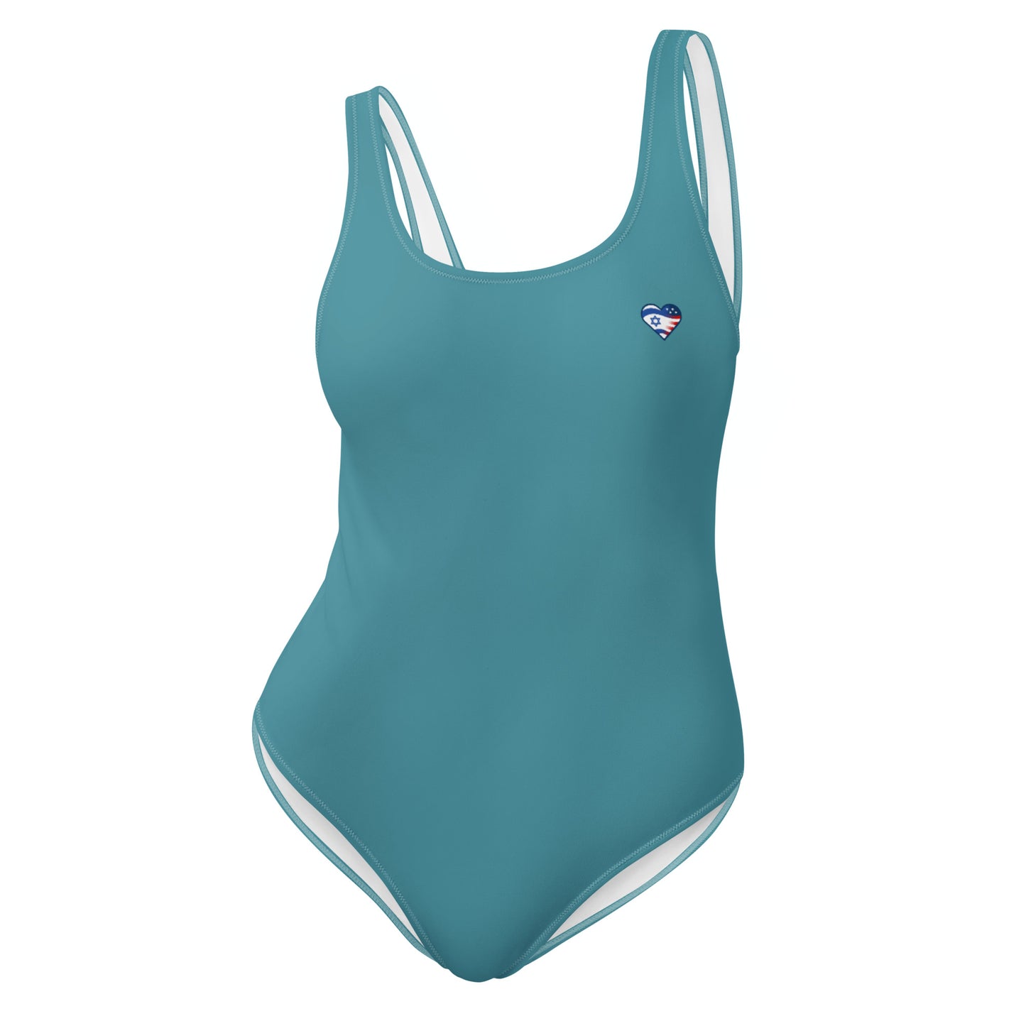 Tiny Heart One-Piece Swimsuit - Turquoise