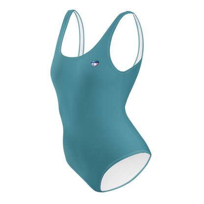 Tiny Heart One-Piece Swimsuit - Turquoise