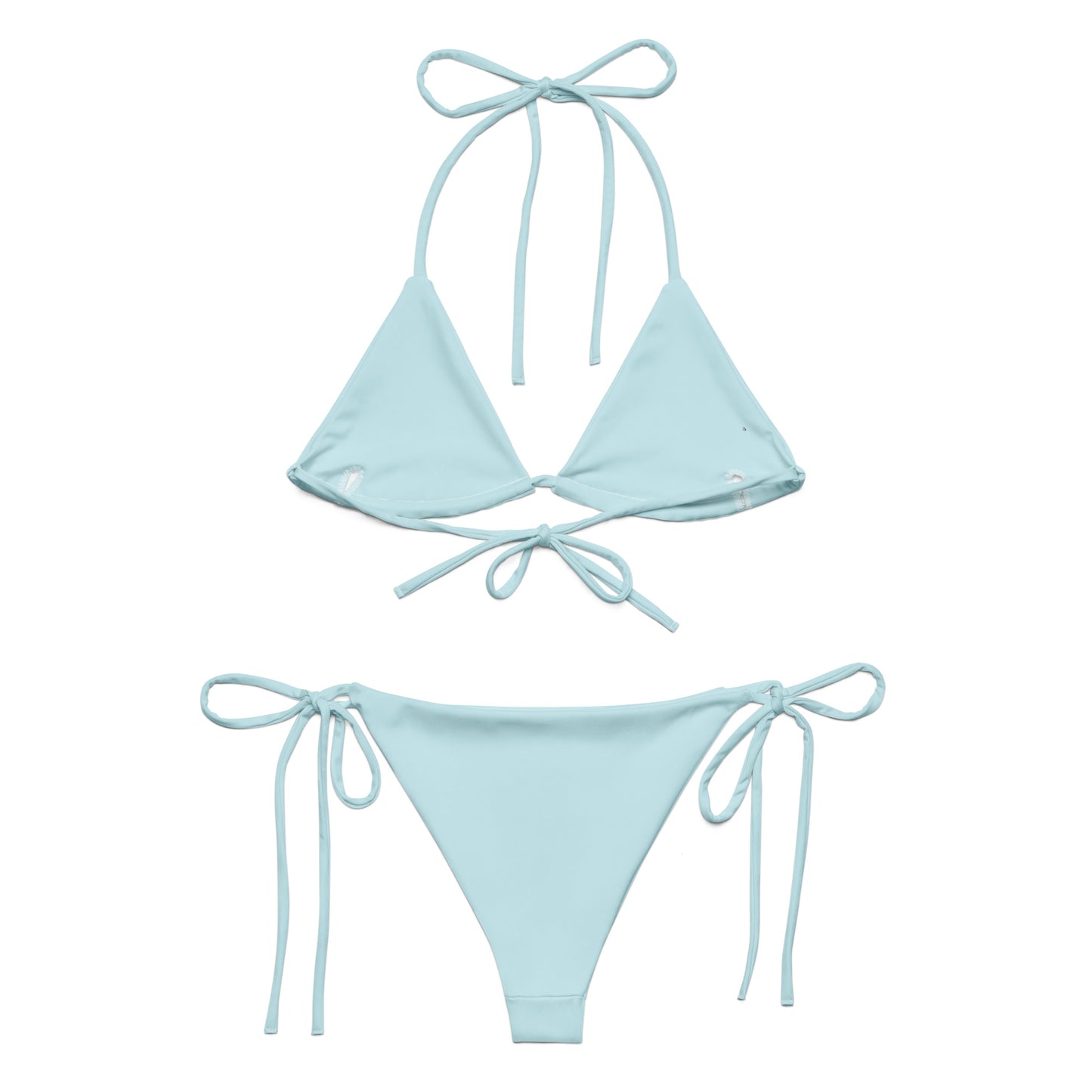 Tiny Heart string bikini - Light Blue