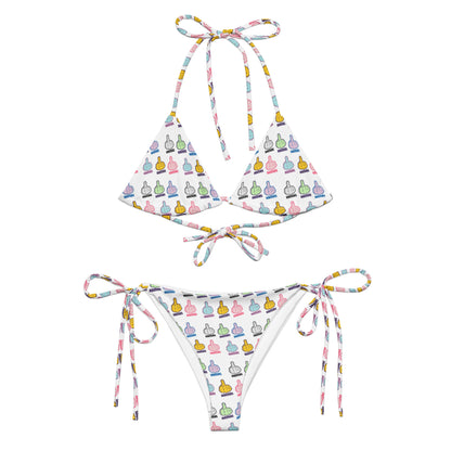 All-over print recycled string bikini