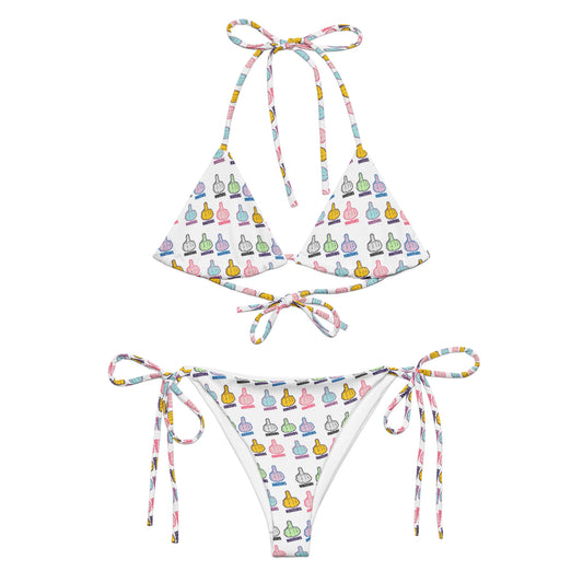 All-over print recycled string bikini