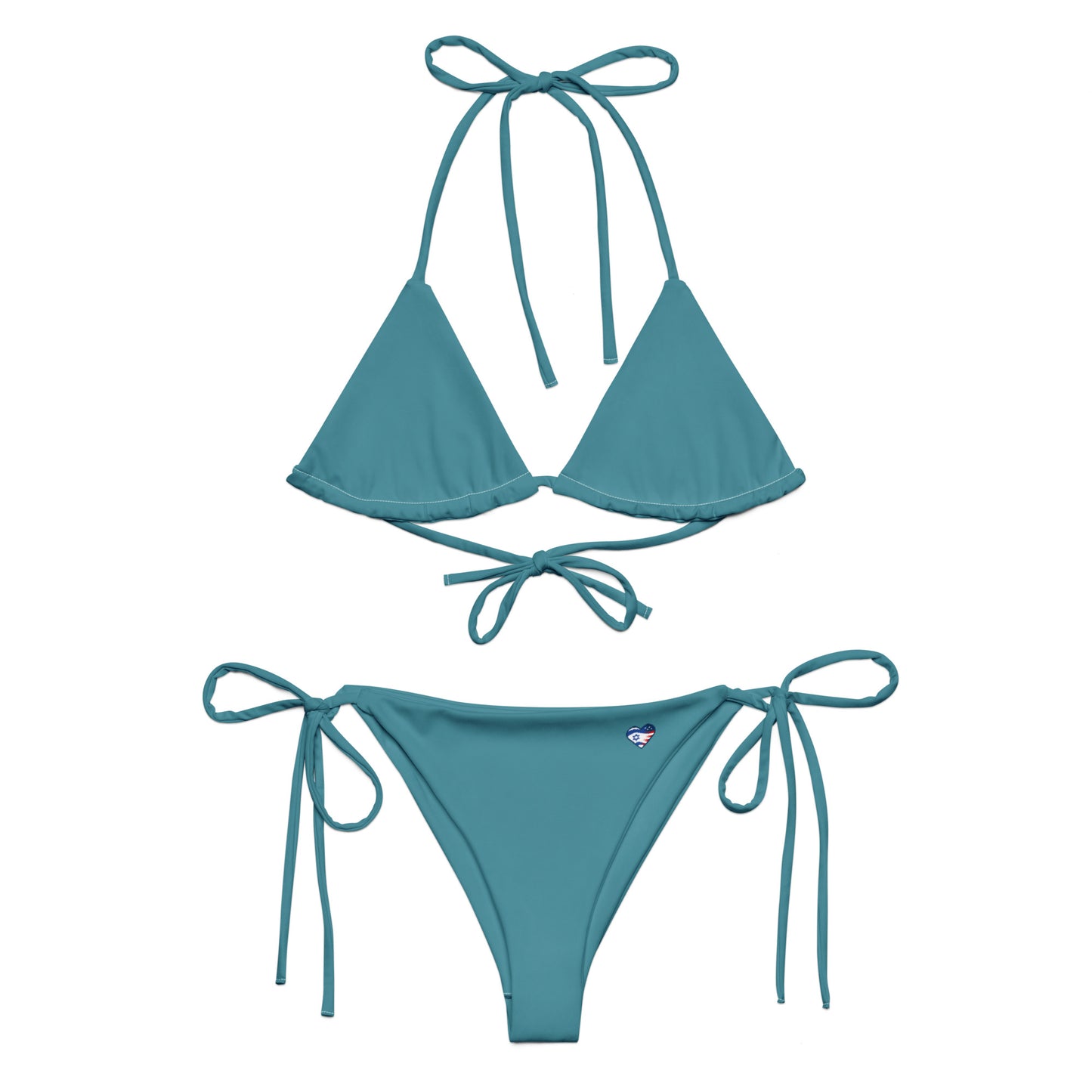 Tiny Heart string bikini - Turquoise