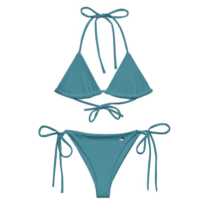 Tiny Heart string bikini - Turquoise