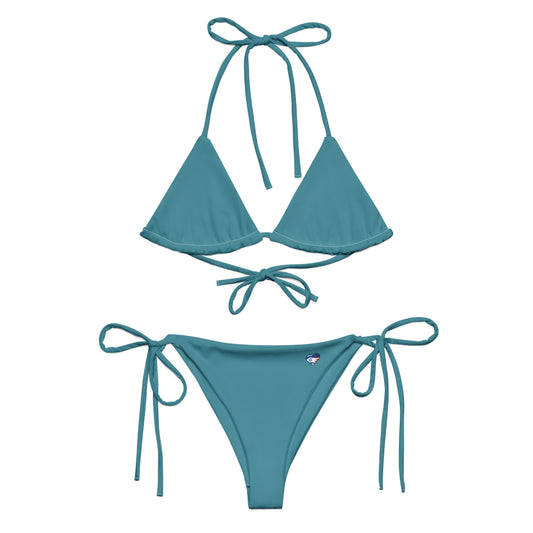 Tiny Heart string bikini - Turquoise