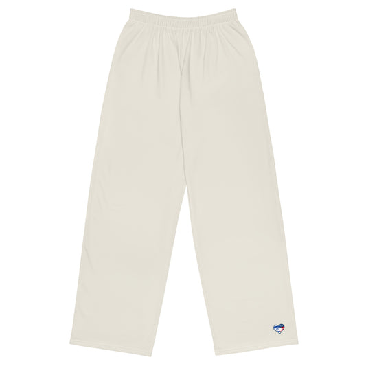 Unisex wide-leg pants - Off-white