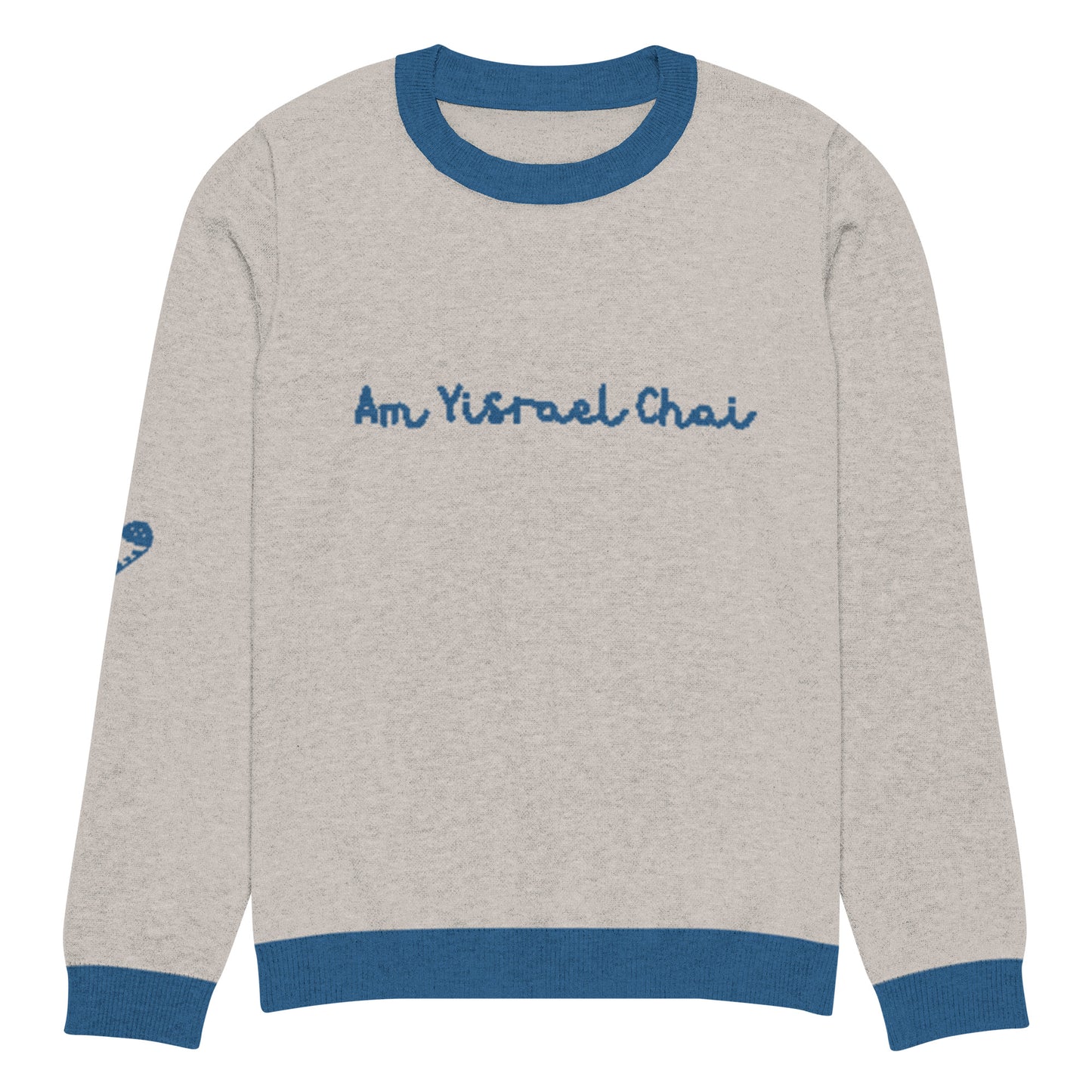 Am Yisrael Chai Knitted crew neck sweater