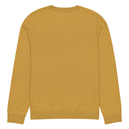 Am Yisrael Chai Knitted crew neck sweater - Mustard