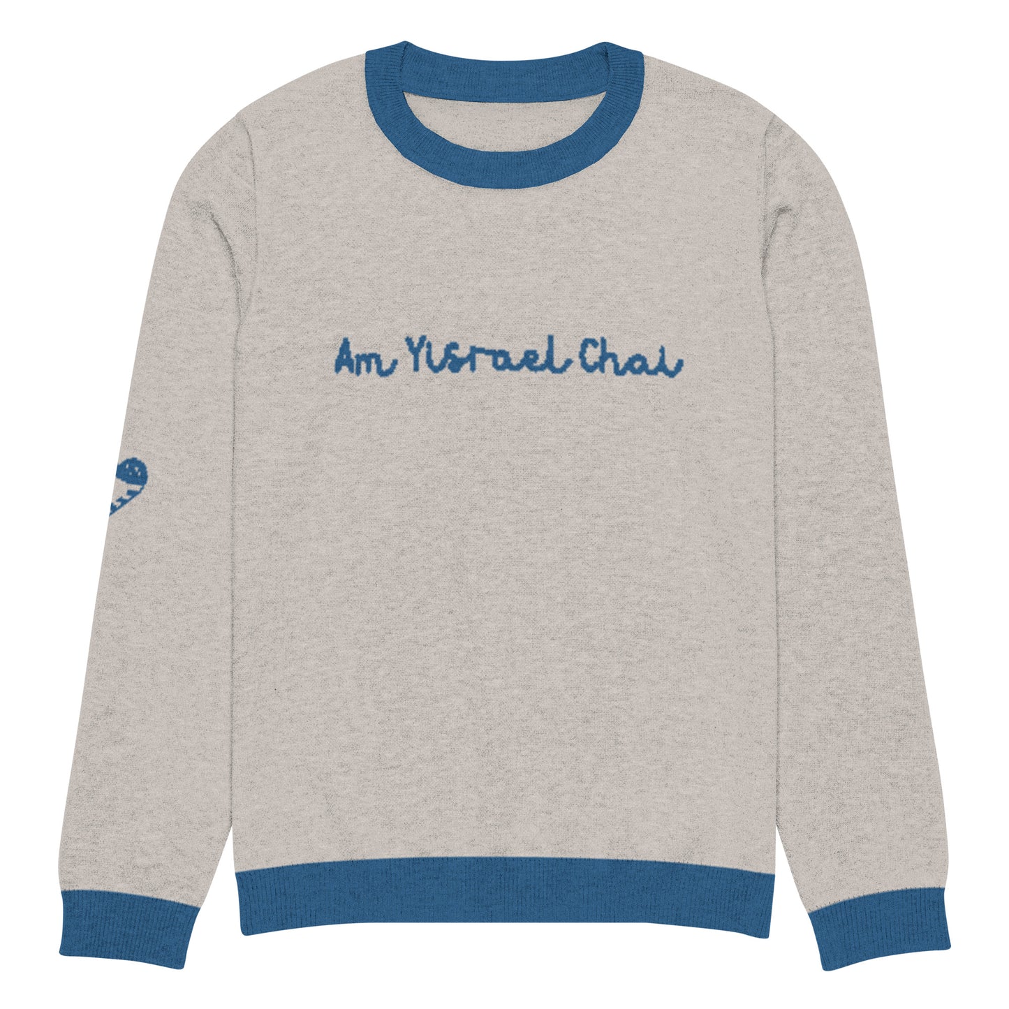 Am Yisrael Chai Knitted crew neck sweater