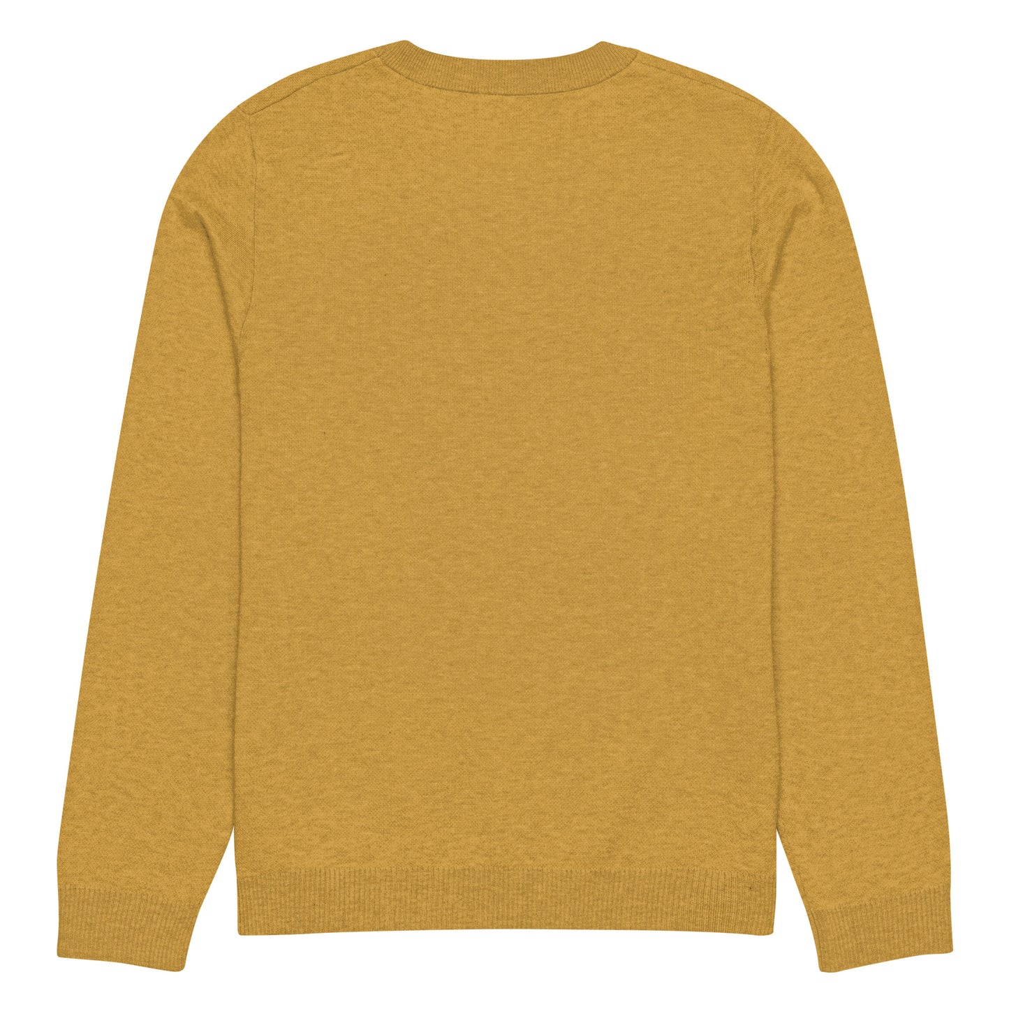 Am Yisrael Chai Knitted crew neck sweater - Mustard