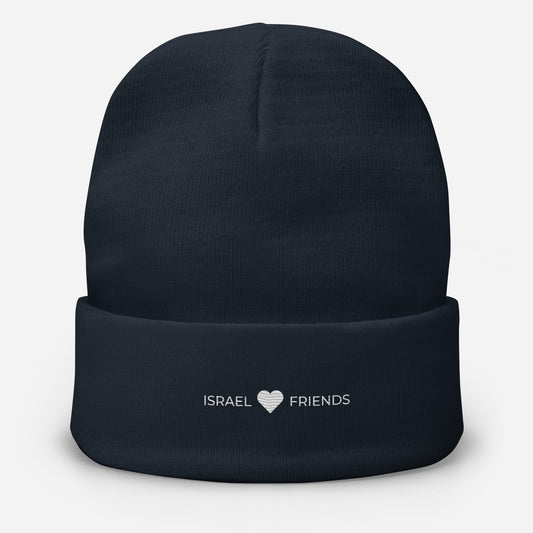 Israel Friends Embroidered Beanie