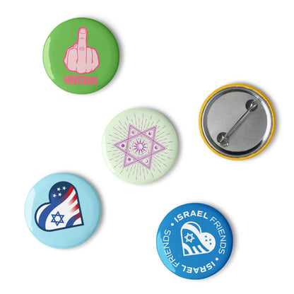 Israel Friends Pin Buttons (set)